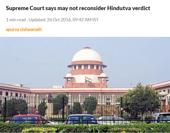 Hindutva verdict by OP Gupta in Defining Hindutva